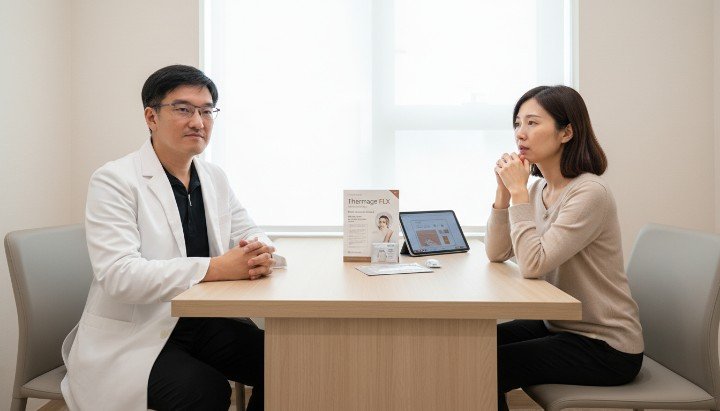 醫師細緻評估鳳凰電波適合對象的臉部結構 臉瘦族群在診所諮詢鳳凰電波的適用性 鳳凰電波術前諮詢，分析適合對象與臉型條件 預約諮詢，了解自身是否為鳳凰電波適合對象