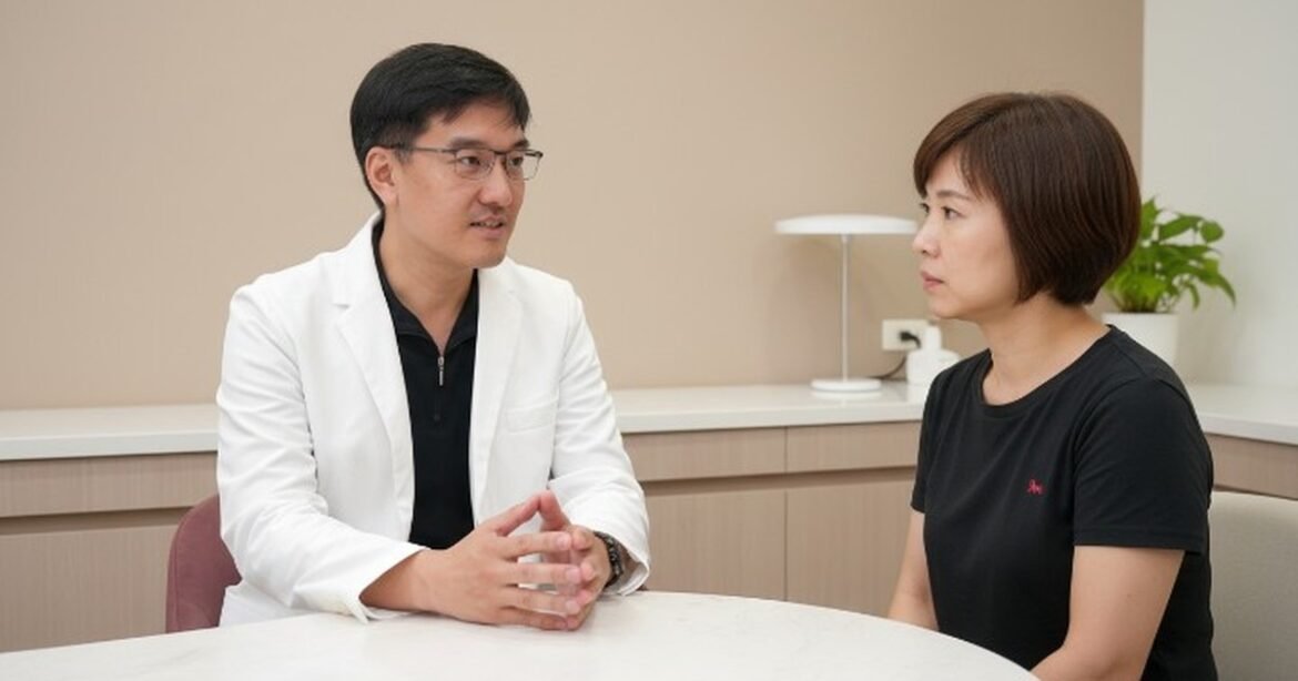身體年齡的概念與健康維持建議，醫師與病人互動的場景