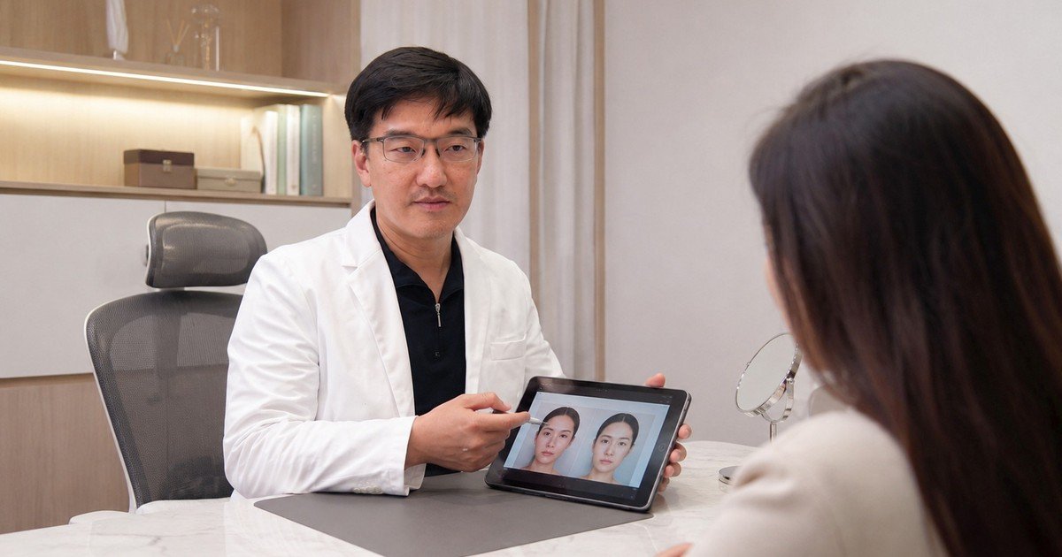 V臉療程讓臉型更緊緻的效果,展示療程前後的對比